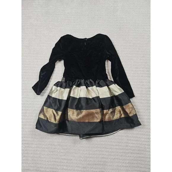 Sweet Heart Rose Dress Girls Size 3 Velvety Top Rhinestone Waist - Picture 5 of 6